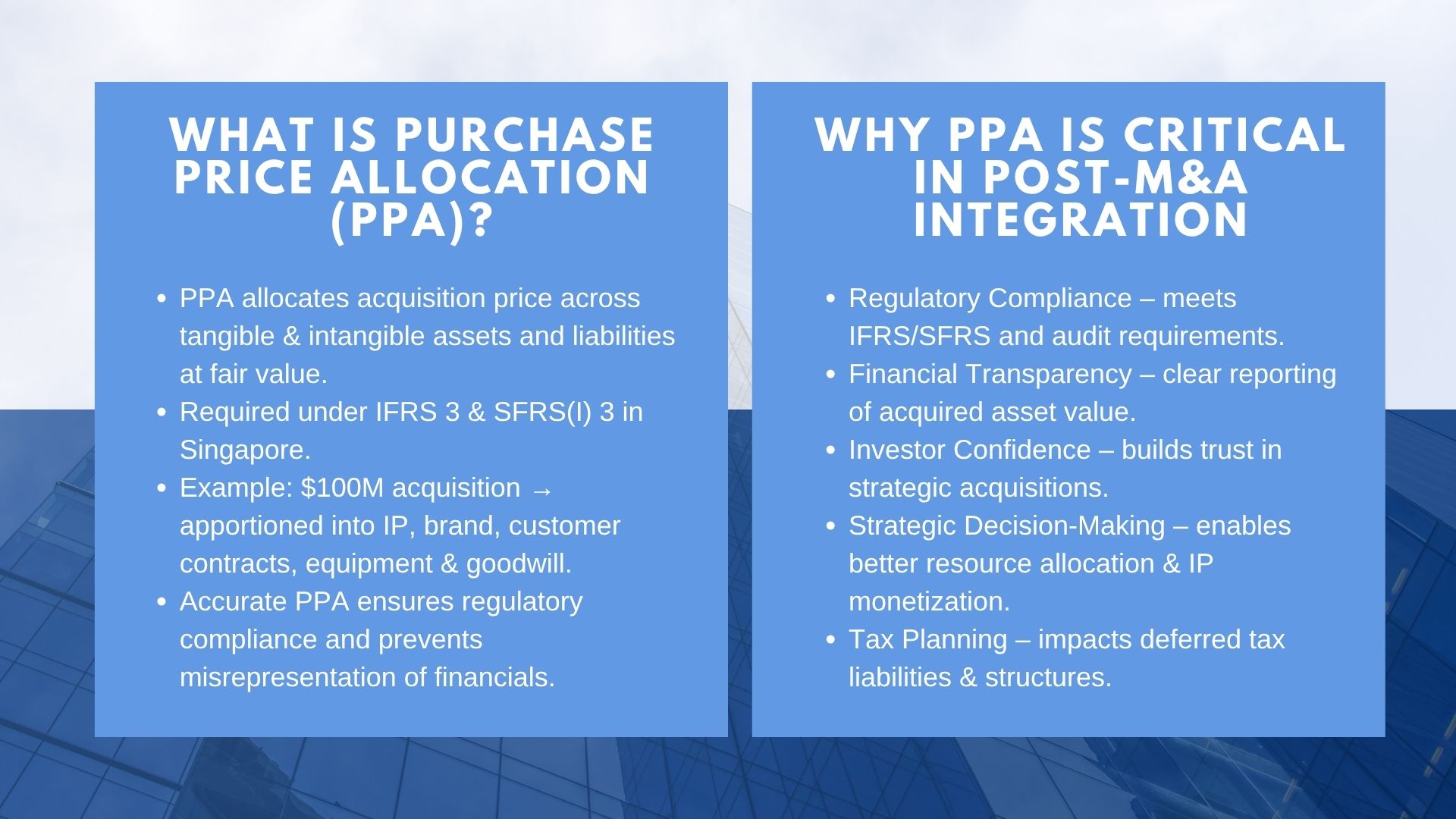 Best PPA Valuation Services in Singapore for Post-Mergers and Acquisitions Integration