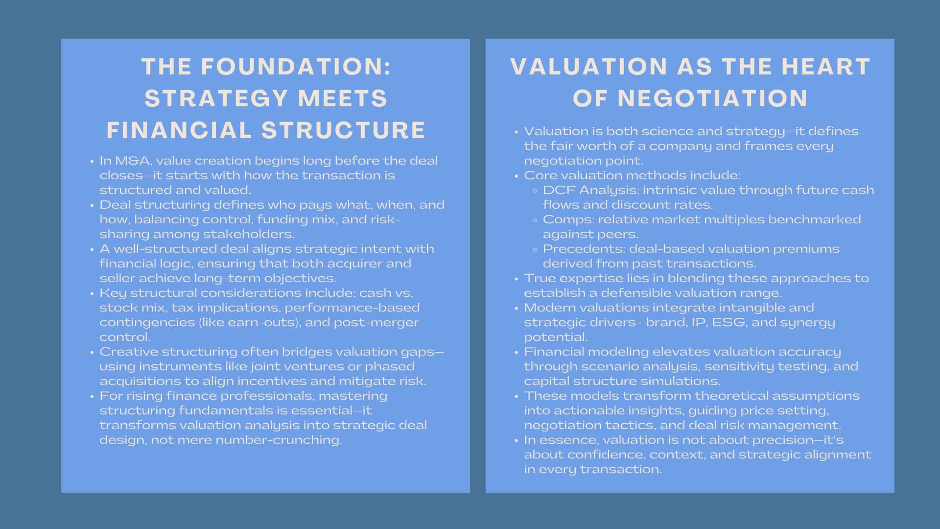 Advanced Deal Structuring and Valuation Techniques 1 Advanced Deal Structuring and Valuation Techniques
