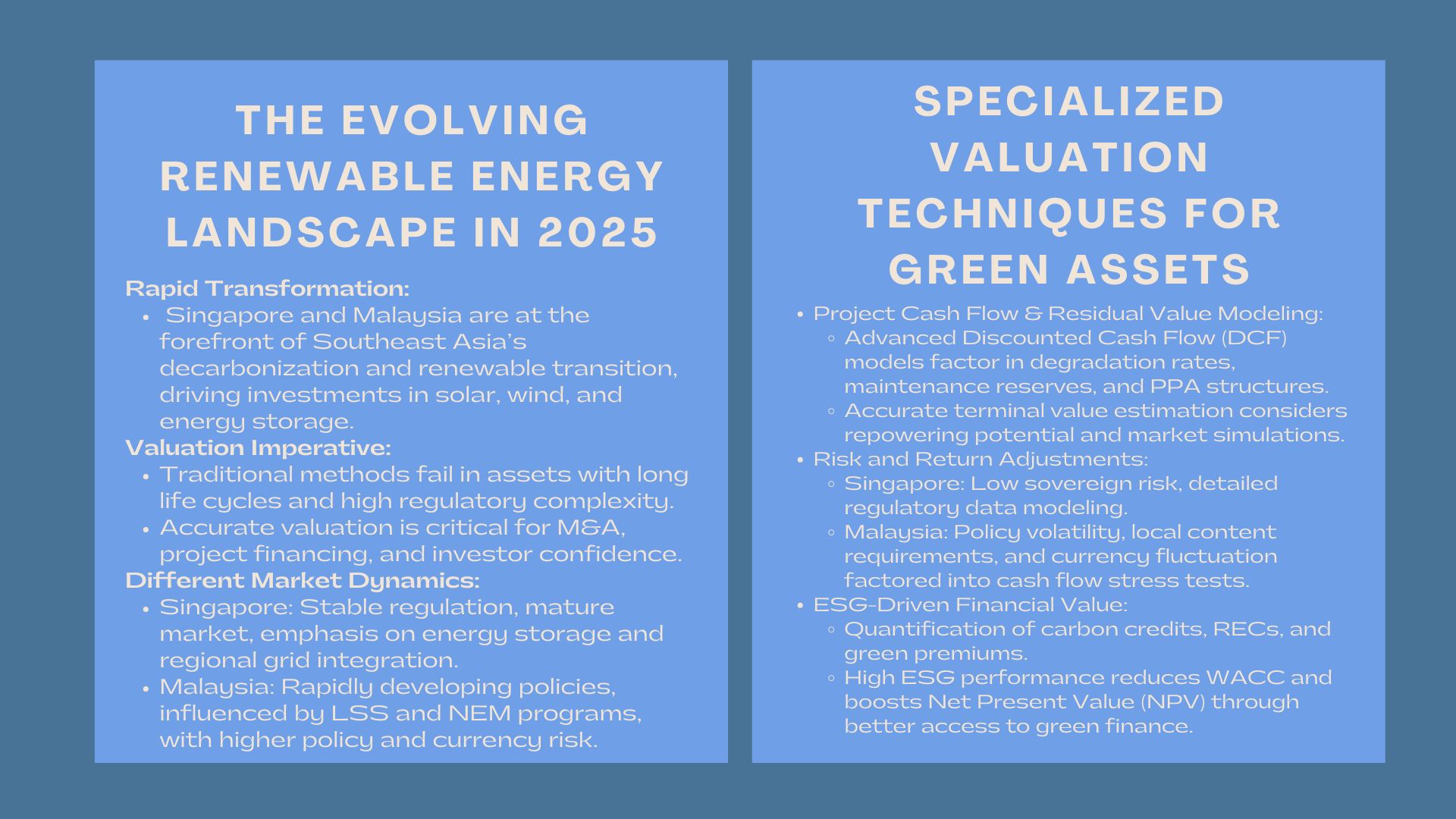 Renewable Energy Project Valuations