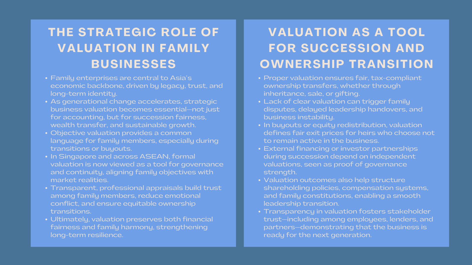 Certified Family Business Valuation and Succession