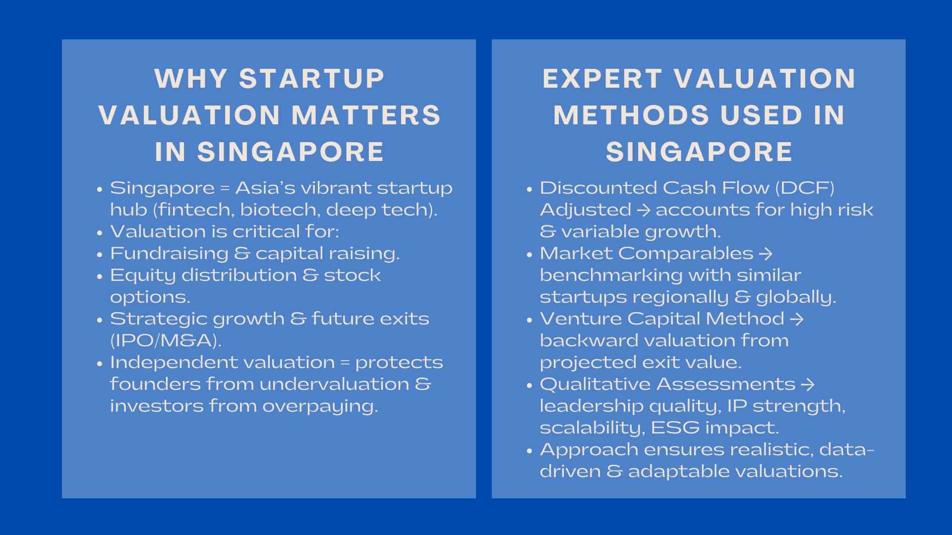 Top Startup Valuation Experts in Singapore