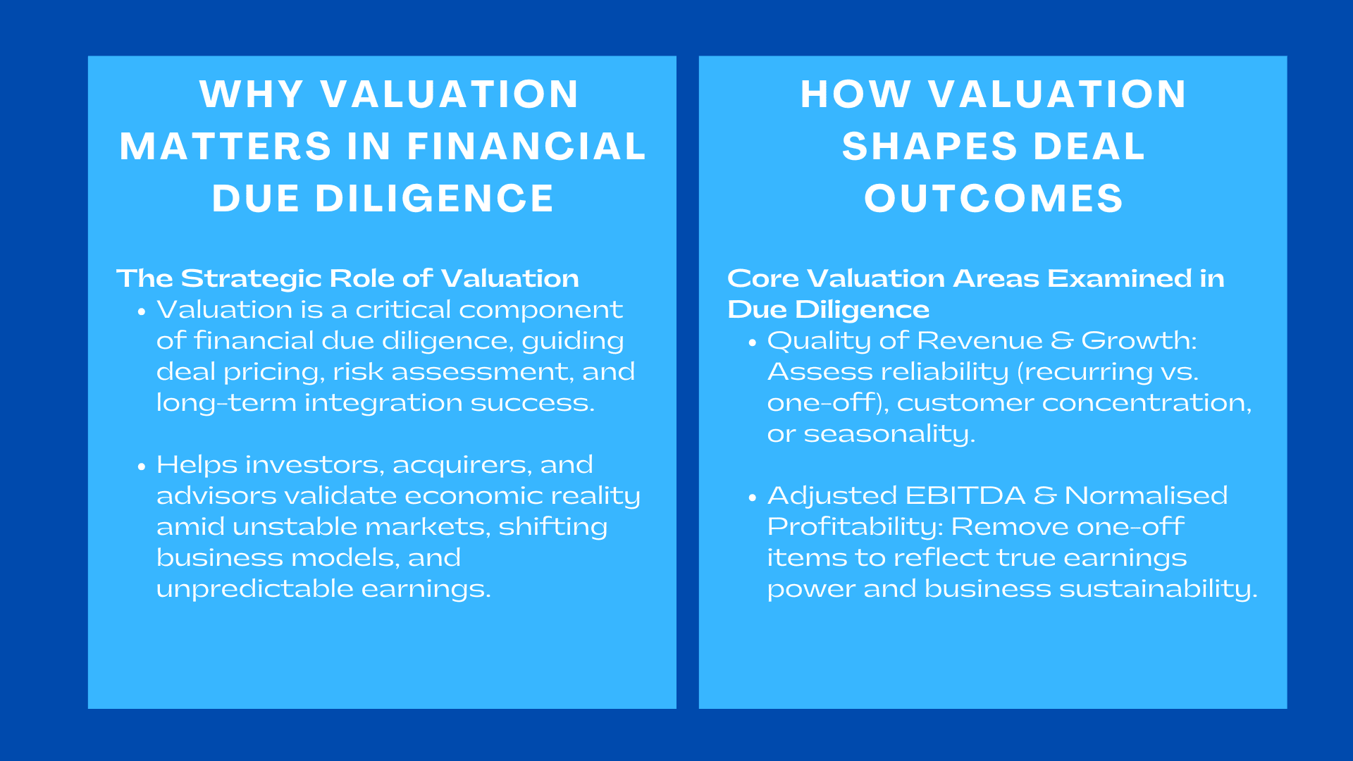 The Role of Valuation in Financial Due Diligence