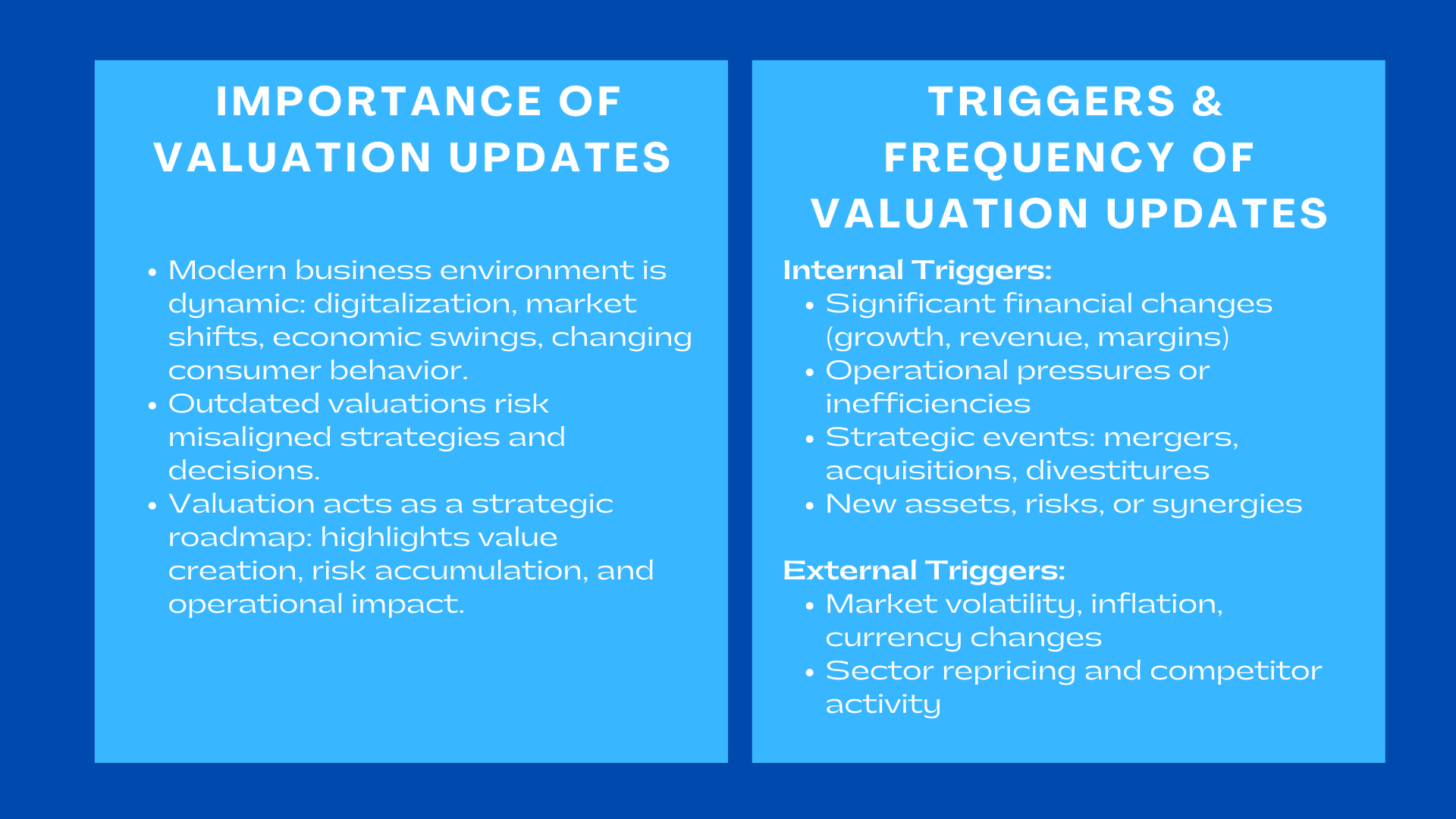 When Should You Seek a Valuation Update