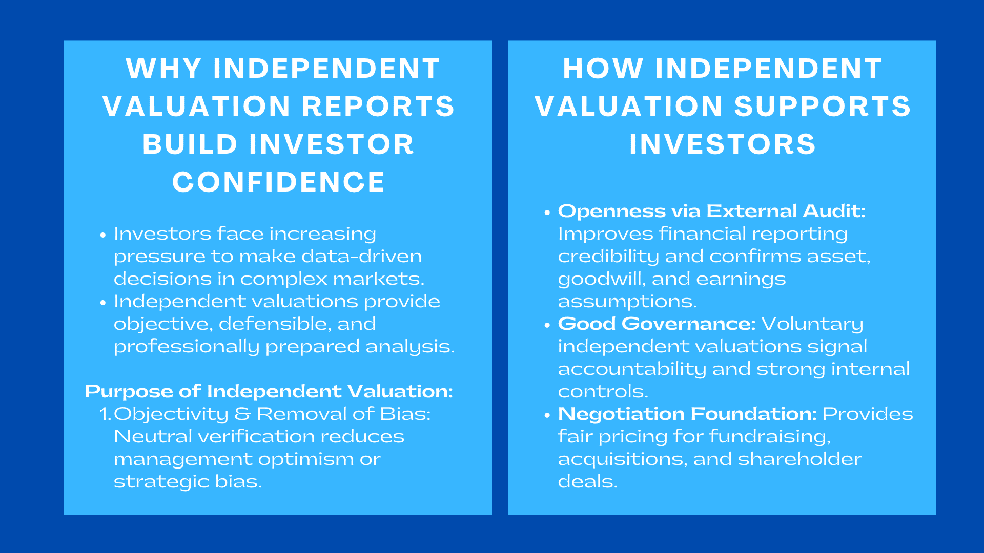 Why Independent Valuation Reports Build Investor Confidence