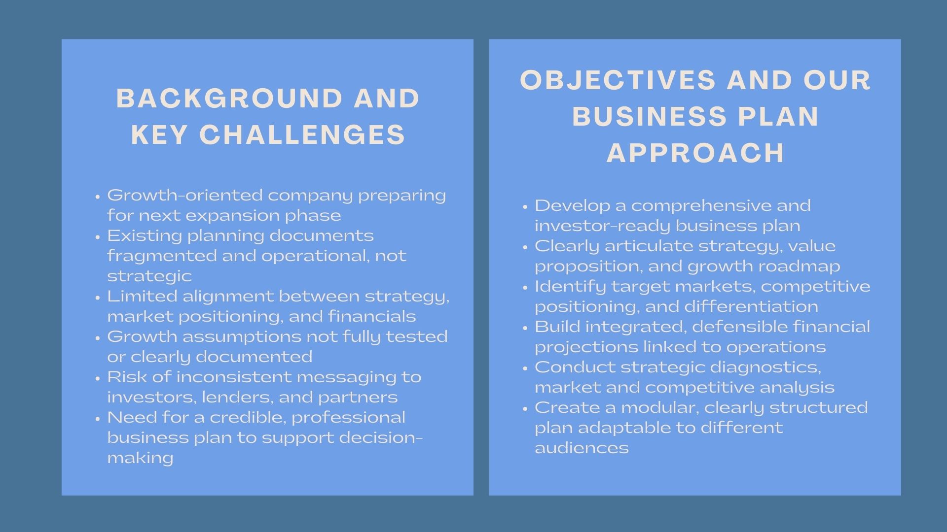 Master Business Plan Case Study