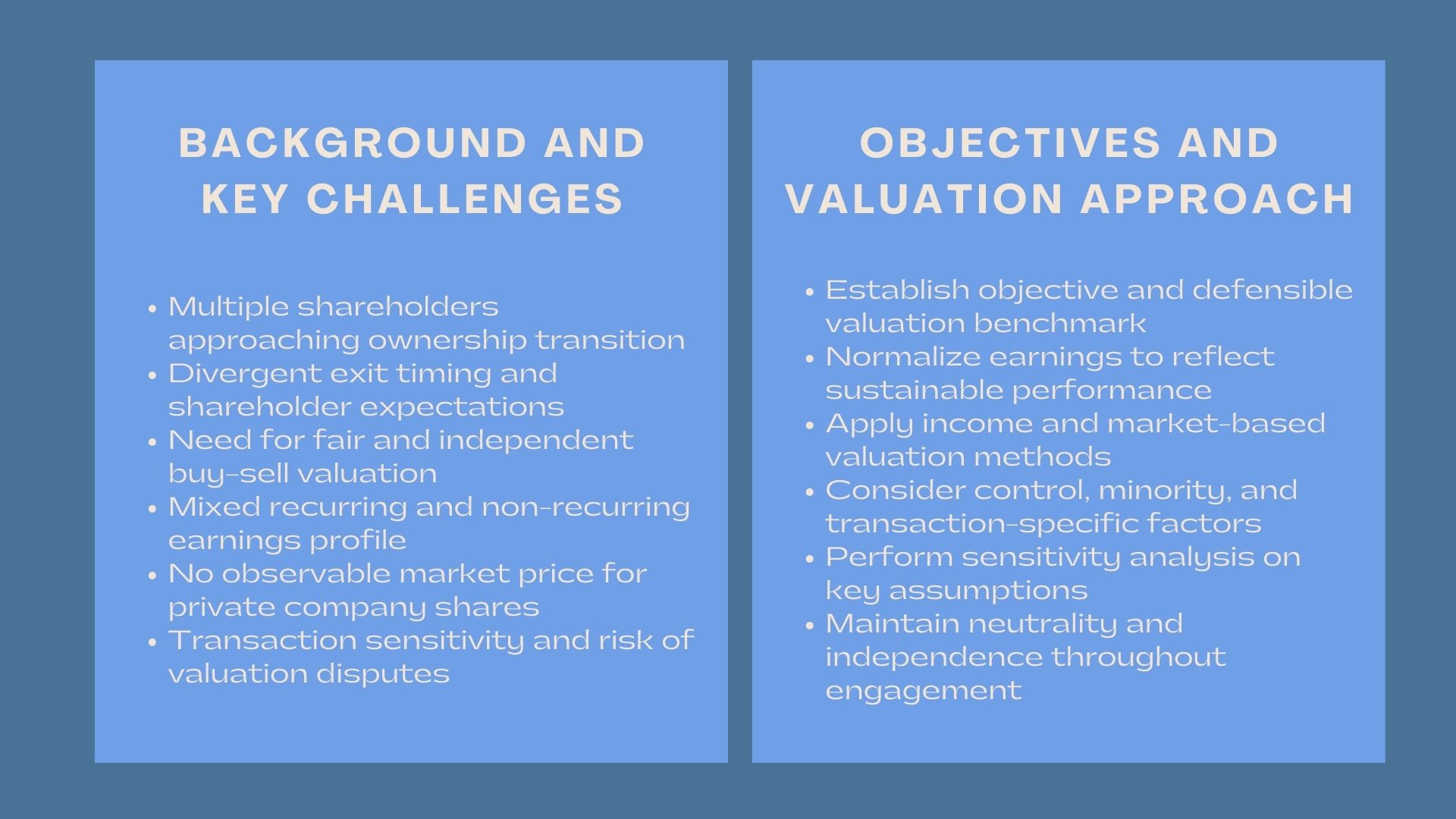 Buy and Sell Valuation Case Study